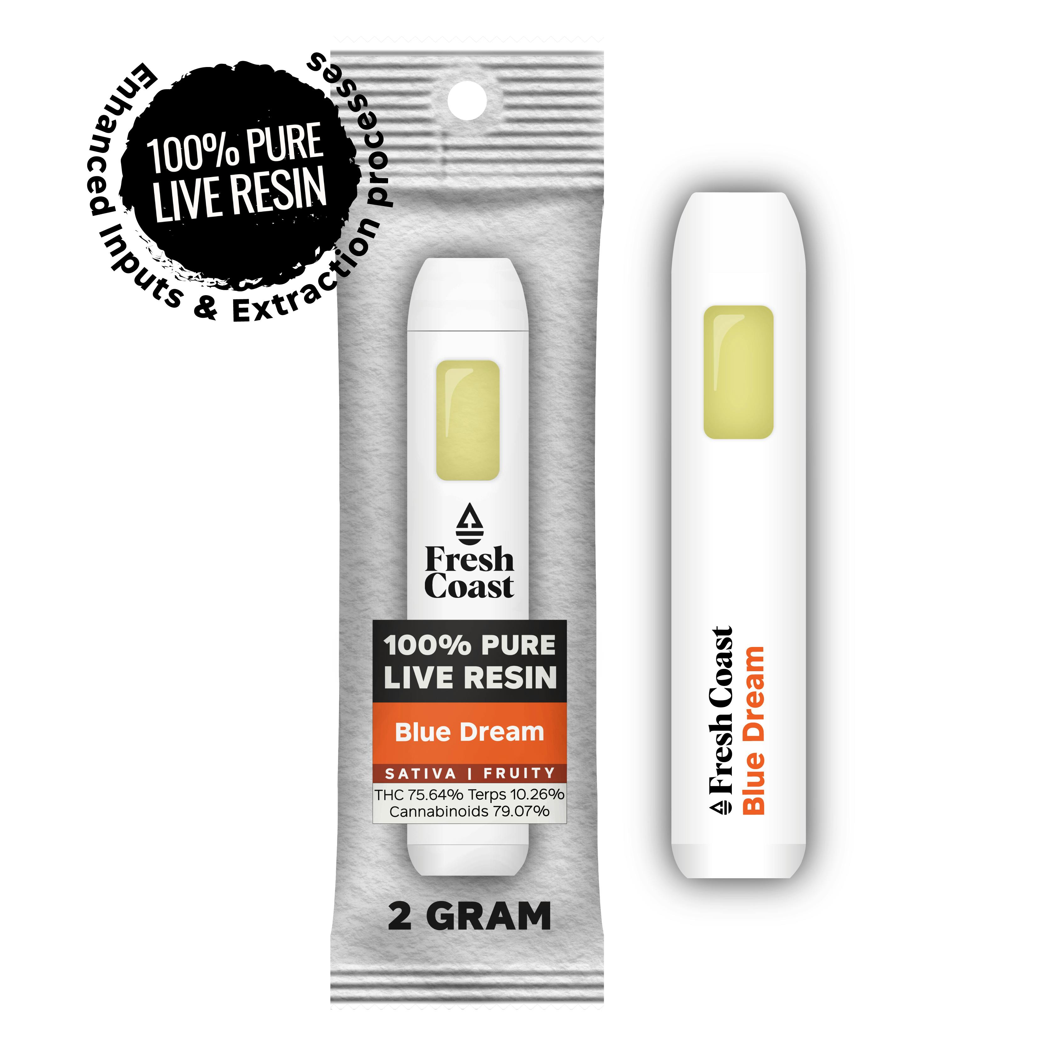 Fresh Coast | Blue Dream | 100% Pure Live Resin 2G Disposable | Sativa by Fresh Coast
