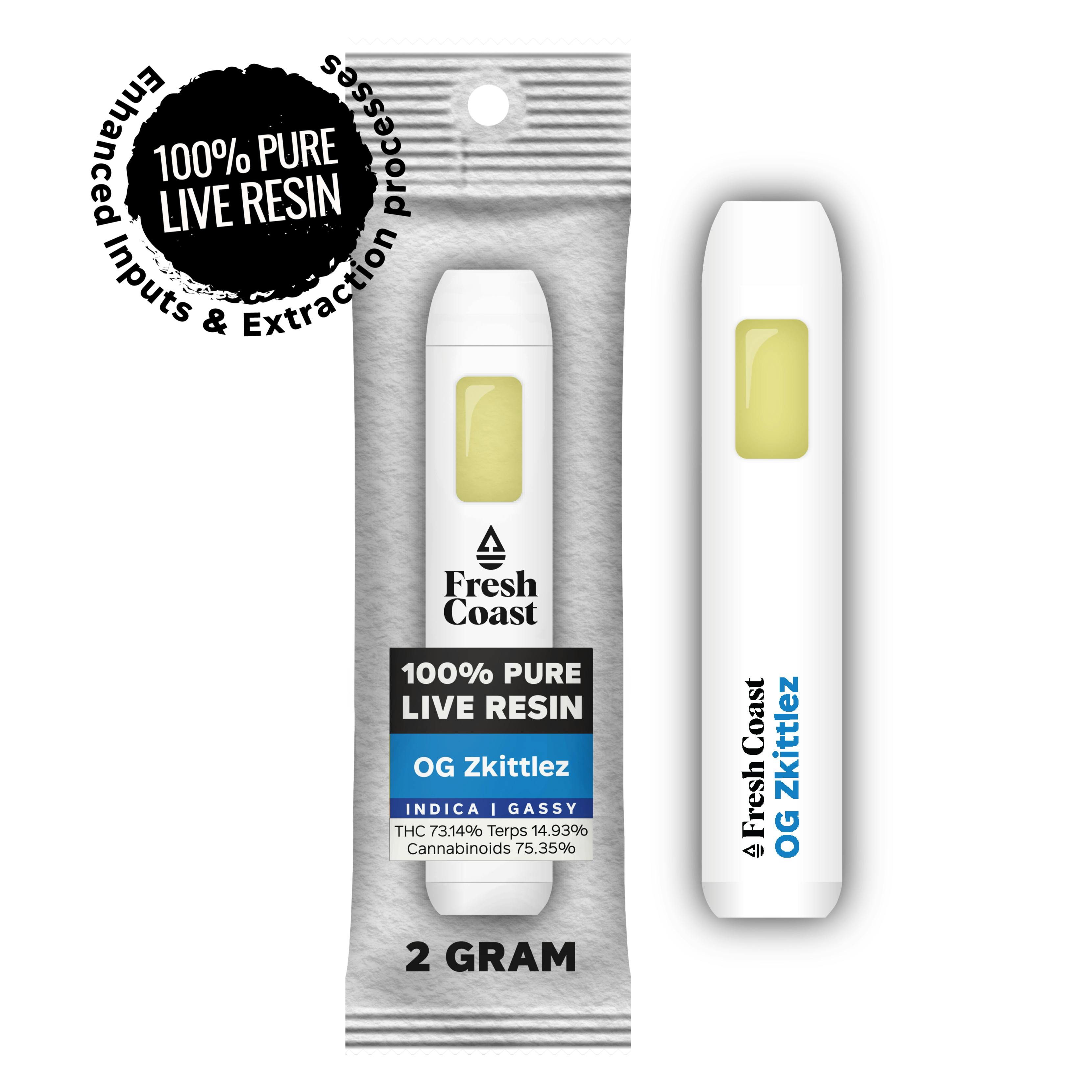アイリッドラッシュ Fresh Coast | OG Zkittlez | 100% Pure Live Resin 2G Disposable