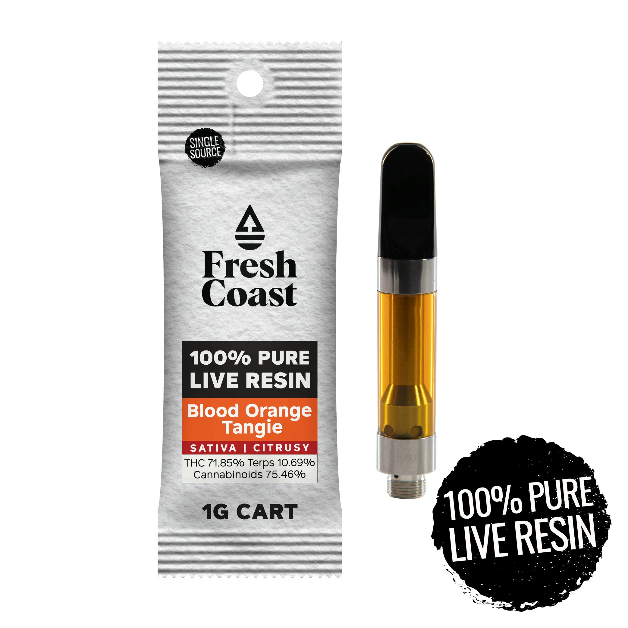Fresh Coast | Blood Orange Tangie | 100% Pure Live Resin 1G Cart
