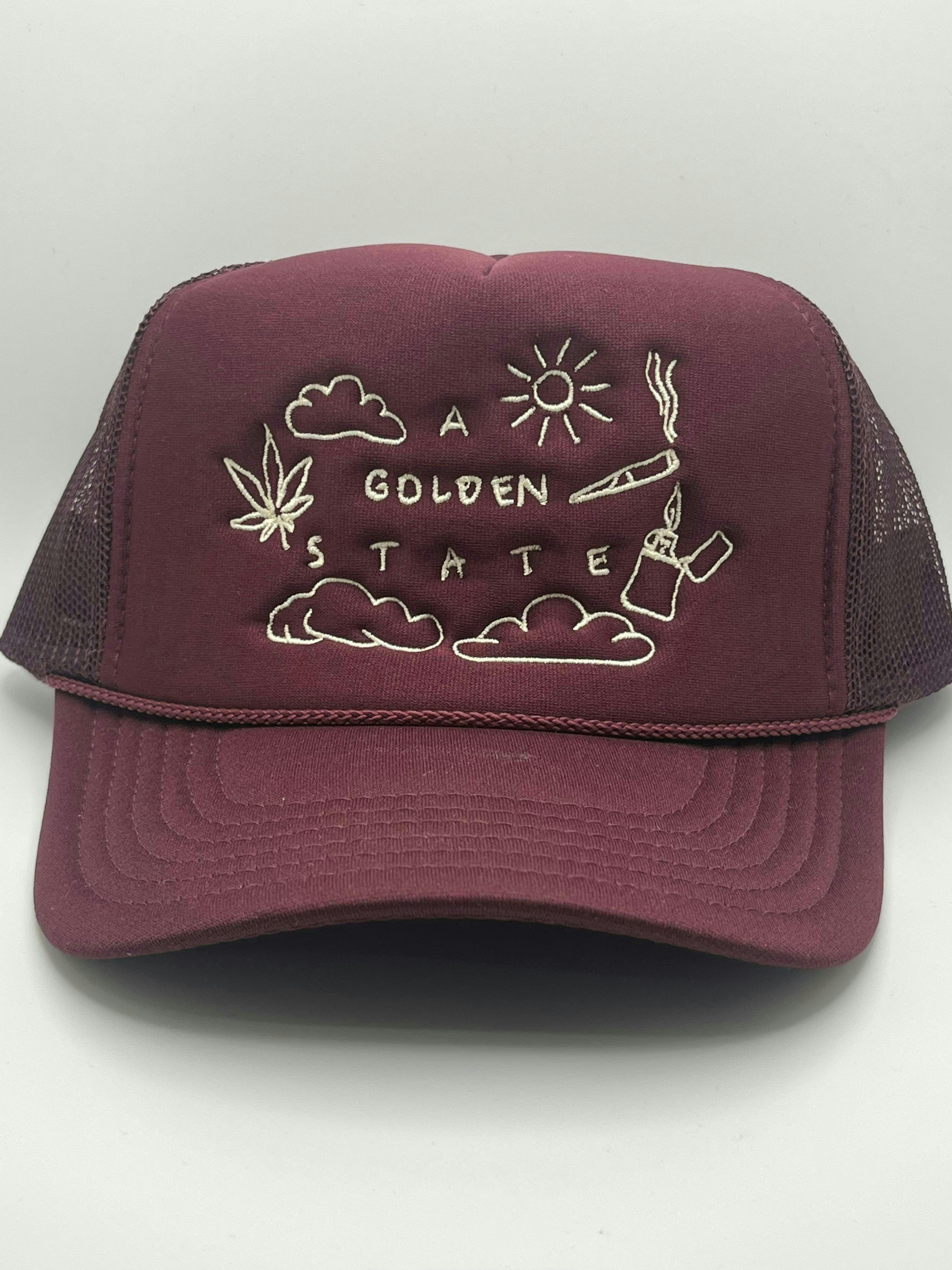A Golden State | Maroon Mesh Trucker Hat | Hats
