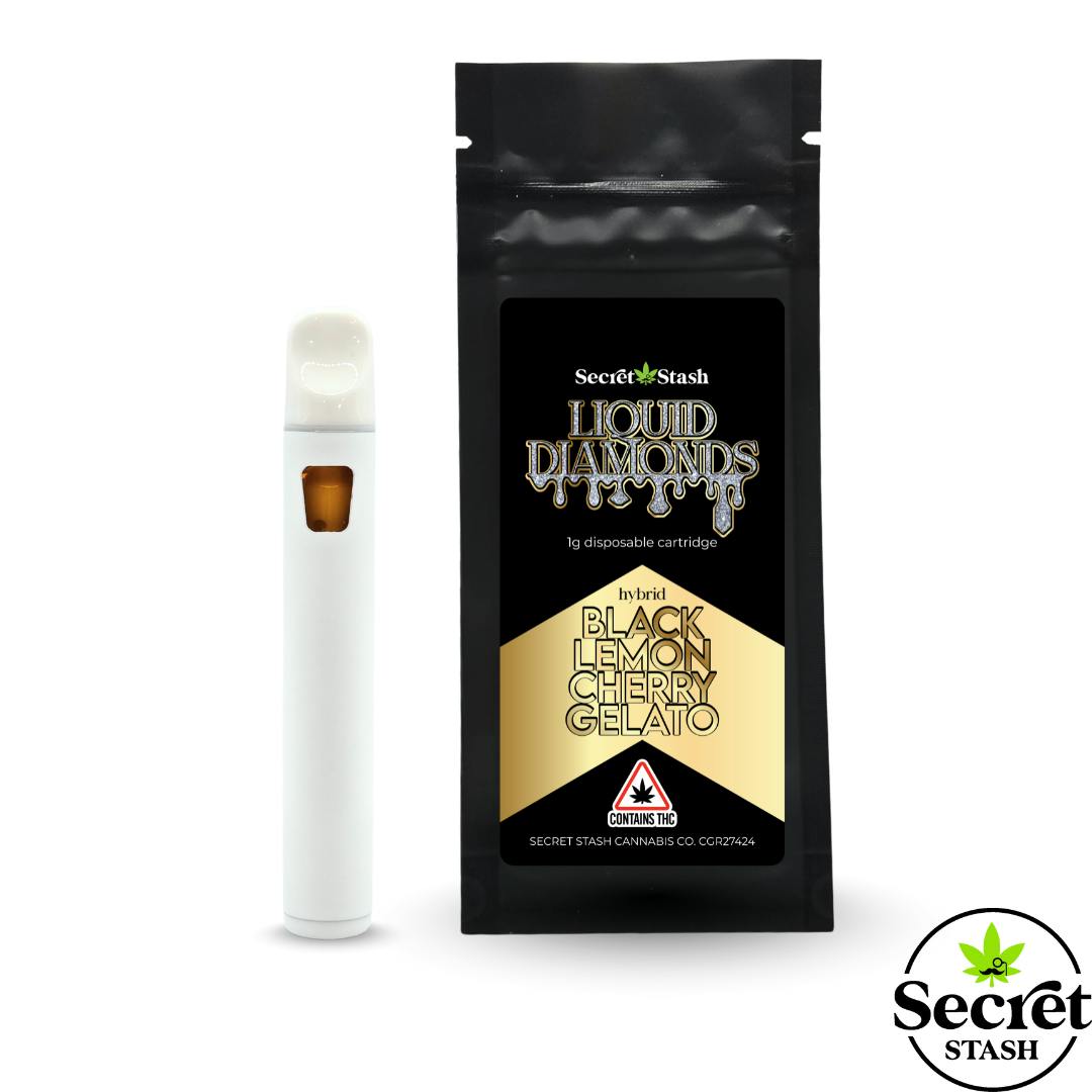 Secret Stash | Disposable Cart | Liquid Diamonds | Black LCG | 1g by Secret Stash