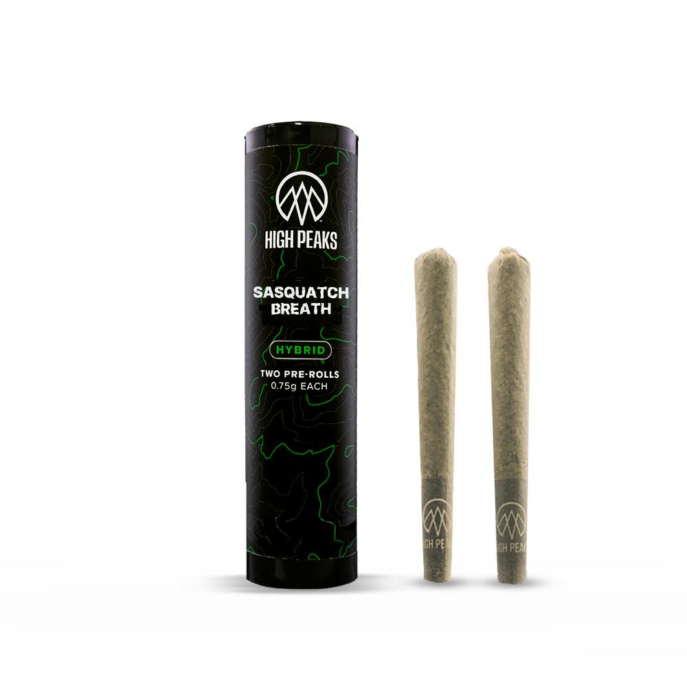 Sasquatch Breath | Hybrid | 2-Pack Pre-Rolls | 0.75g Each at The Green Door Dispensary