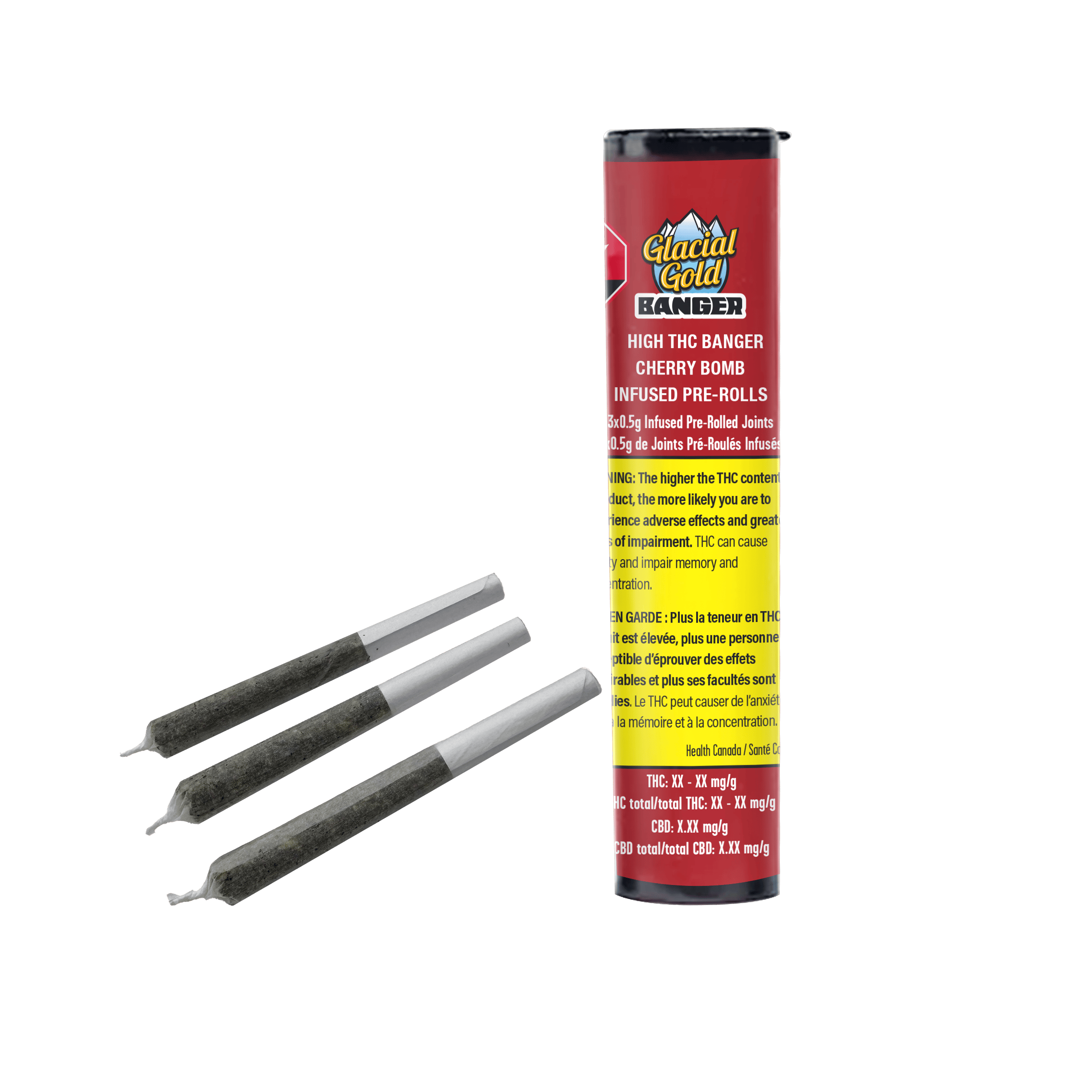HIGH THC Banger Cherry Bomb Infused Pre-Rolls | 3 x 0.5g