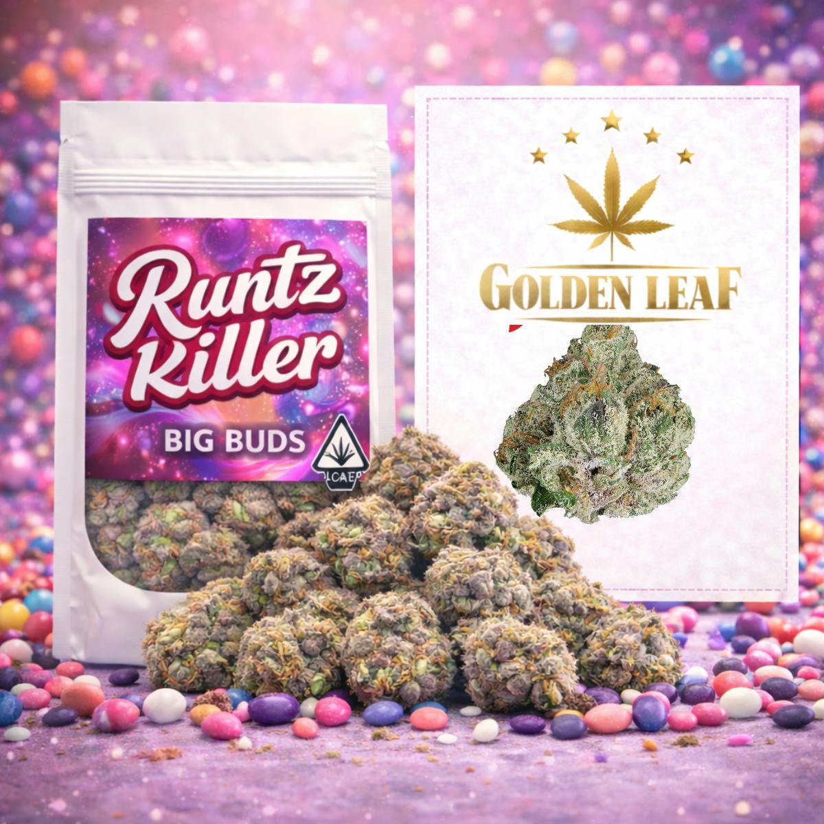 Golden Leaf | Runtz Killer | Premium Flower | 28g (1 oz) - Golden Leaf