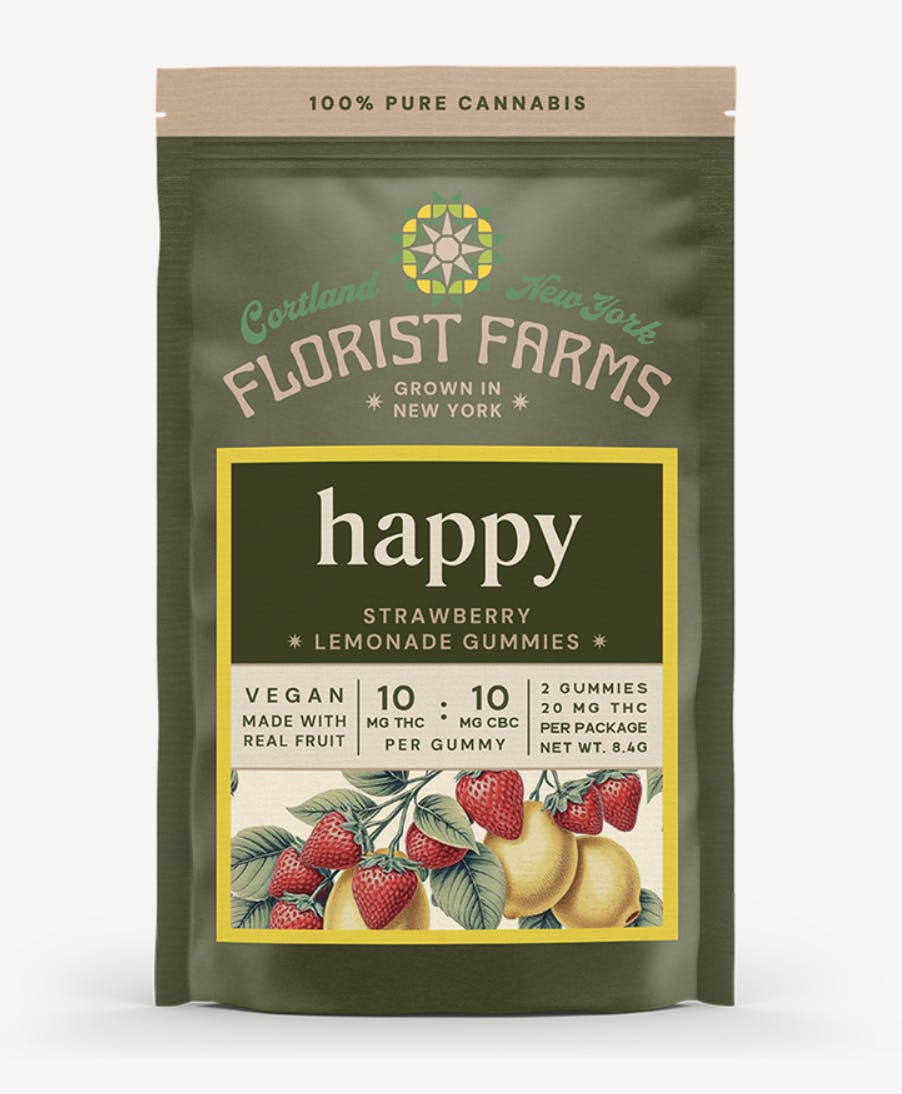 Florist Farms | Happy Strawberry Lemonade Gummies | 100mg | 10ct | 10mg/ea