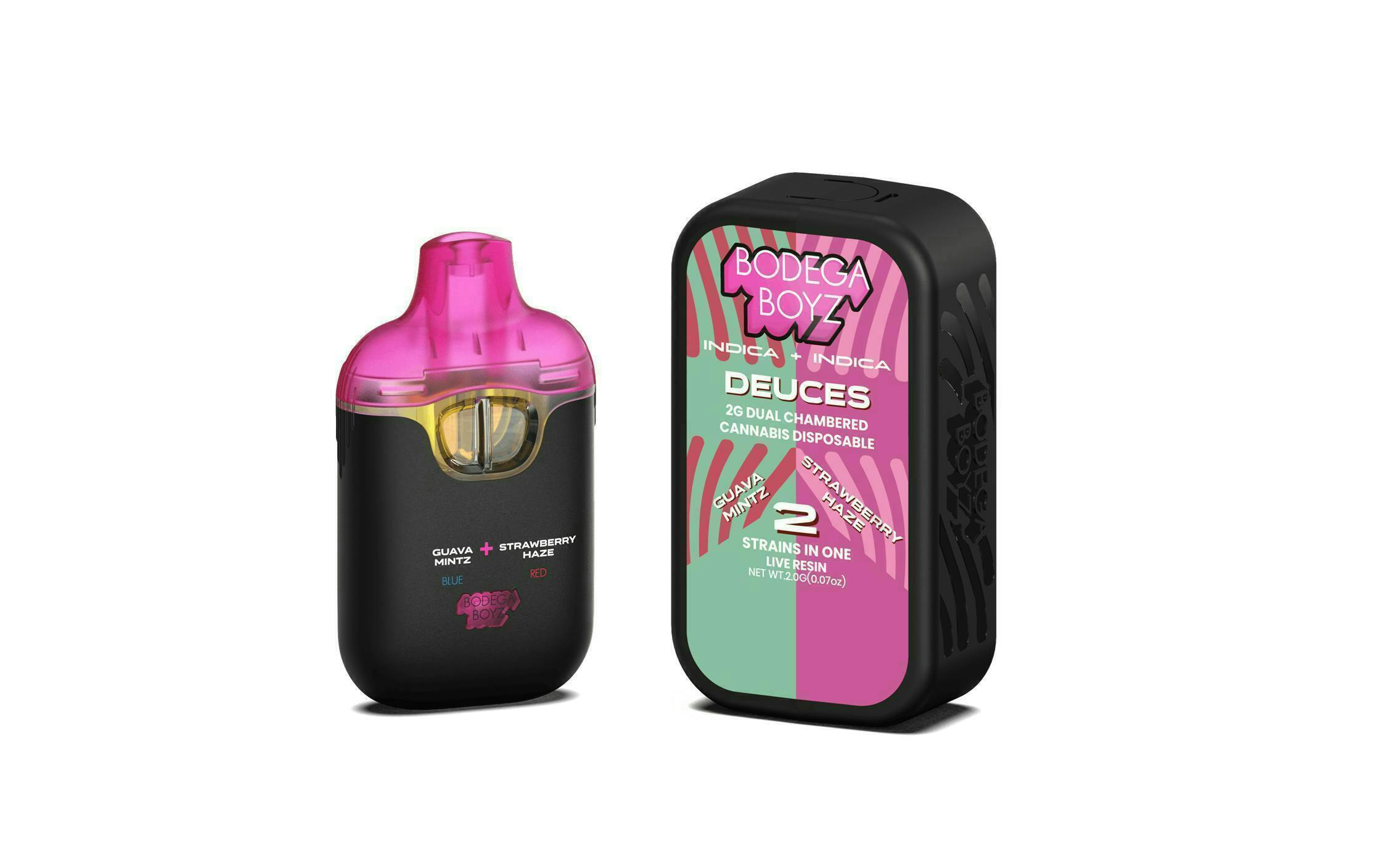 1 gram Deuces Guava Mintz x Strawberry Haze Live Resin Vape | NY by Bodega Boyz