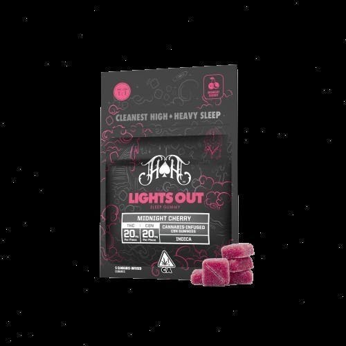 Midnight Cherry | Indica - Lights Out Sleep Gummies | 20mg THC:20mg CBN