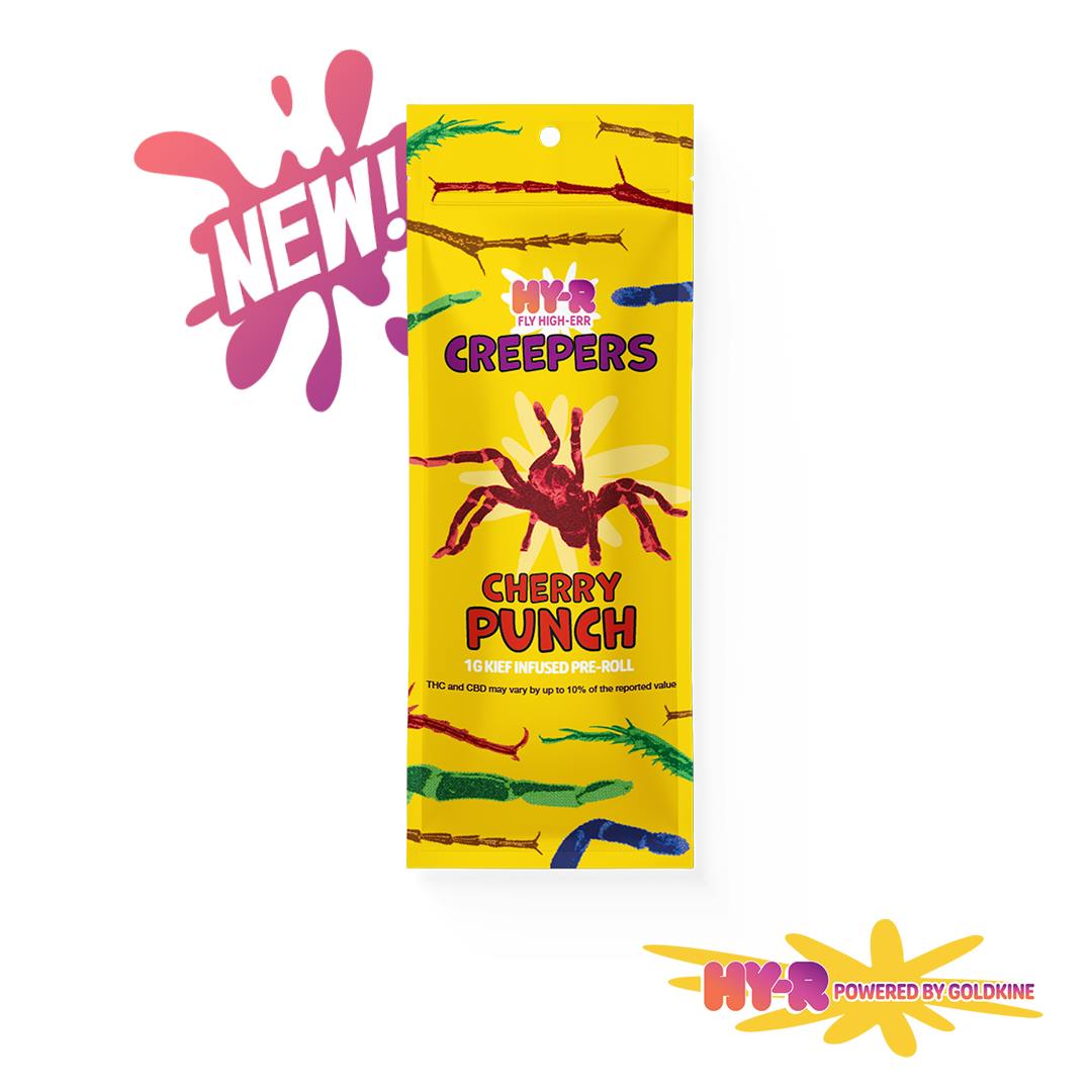 Hy-R Creepers 1G Infused Pre Roll | Cherry Punch by Goldkine