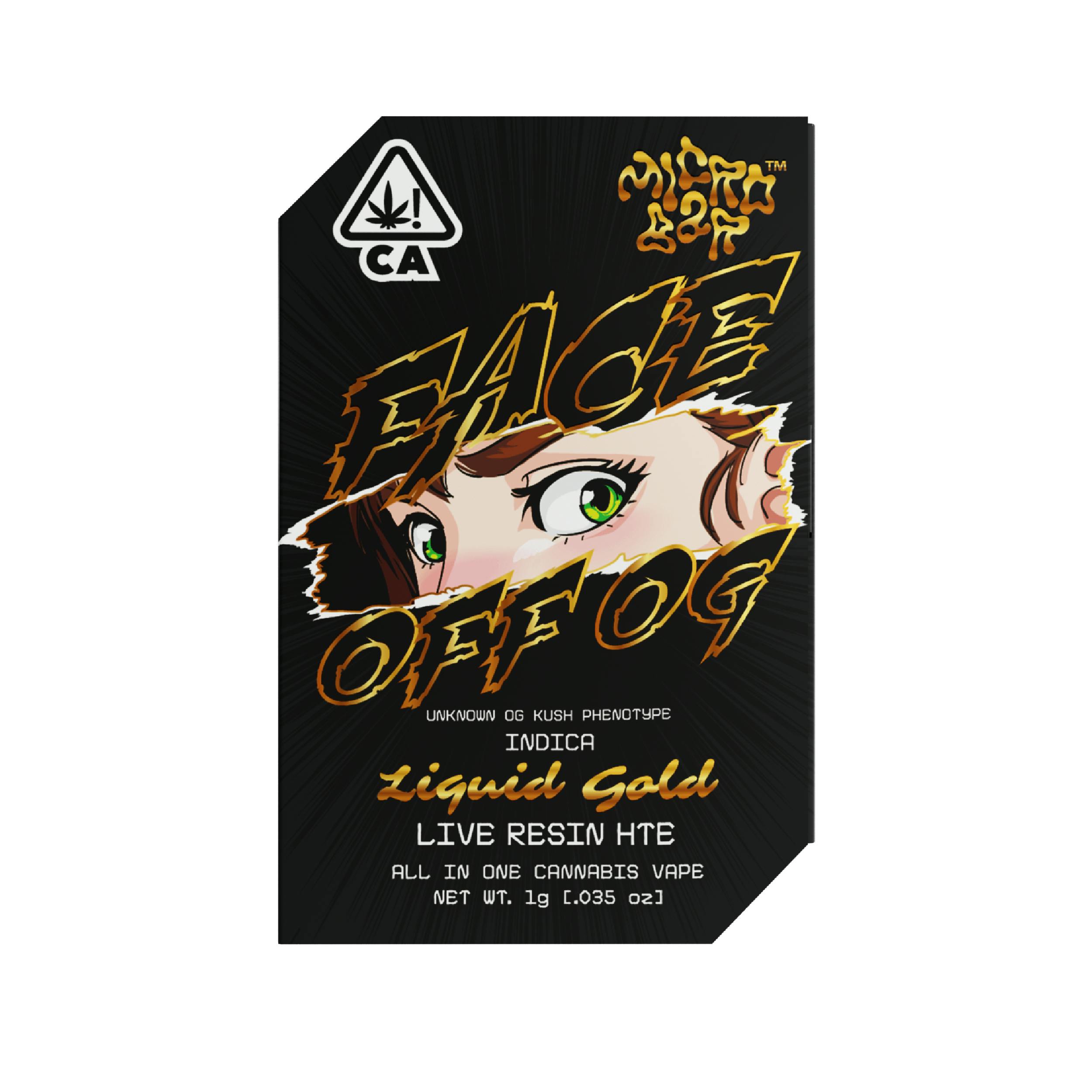 Face Off OG (Indica) - Liquid Gold Live Resin 1g AIO