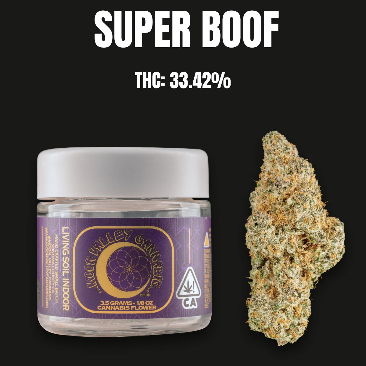 Super Boof Indoor Living Soil Flower 3.5 Gram Jar