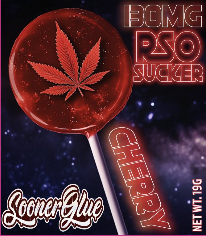 130mg RSO Lollipop - Cherry by Sooner Glue