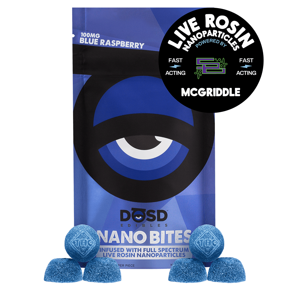 Nano Bites - McGriddle Live Rosin, Blue Raspberry - 100mg by DŌSD Edibles