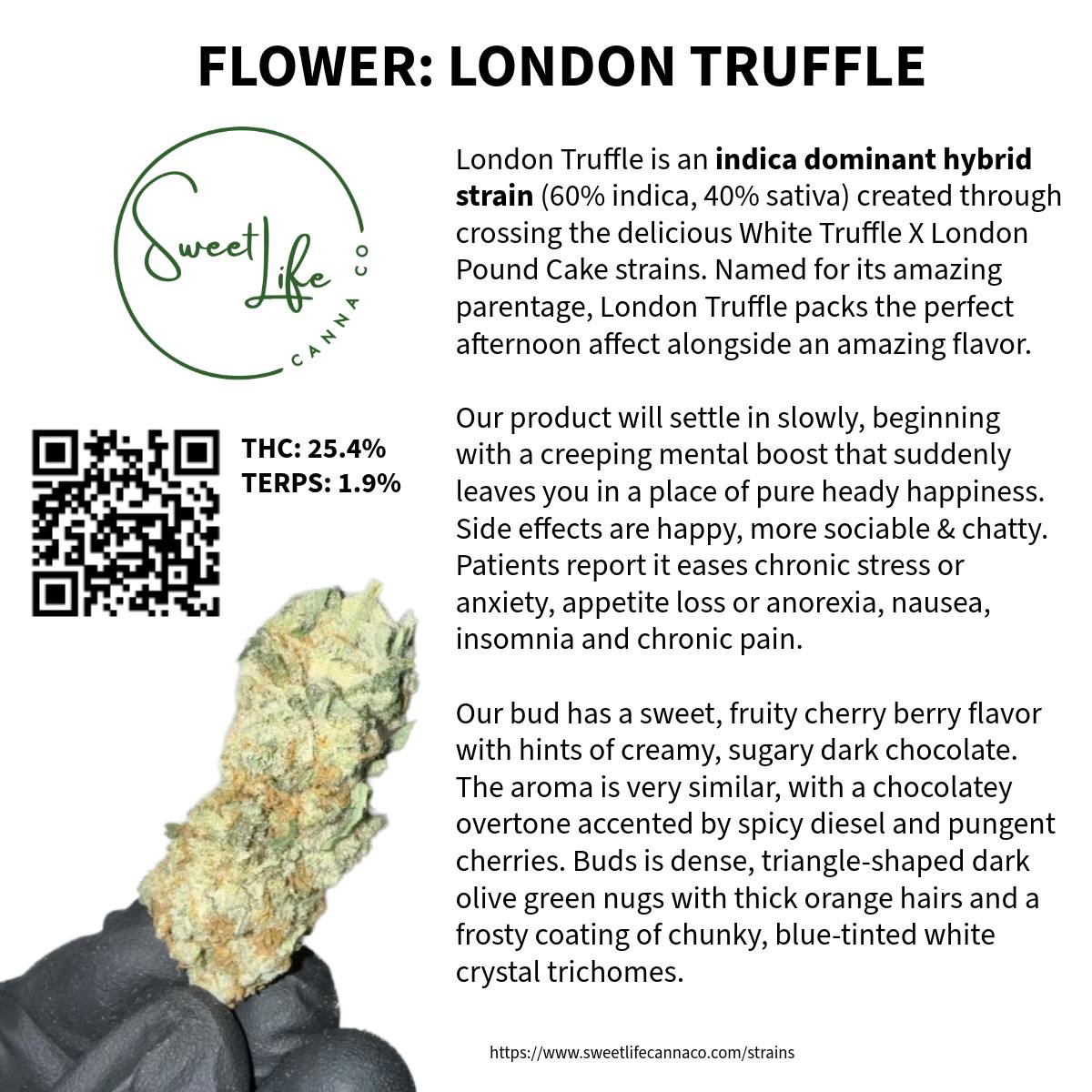 London Truffle (7 Gram Bag) Smalls by Sweet Life Canna Co