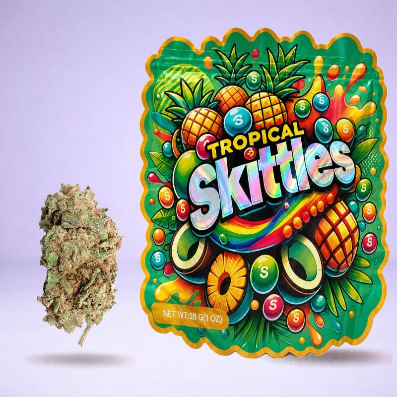 果物 Linhthi Tropical Zkittlez - SunGrown Flower - 28g - Hybrid - New Drop