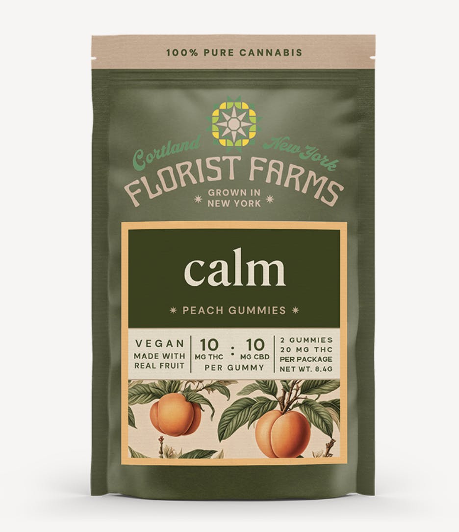 Florist Farms | Calm Peach Gummies | 20mg | 2ct | 10mg/ea