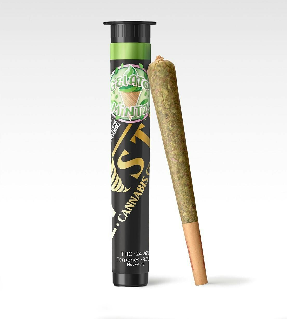 Twisted Preroll 1g - Gelato Mintz