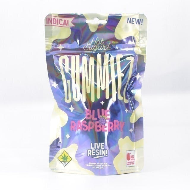 Gummiez | Blue Raspberry Gummies | 100mg | 10ct | 10mg/ea