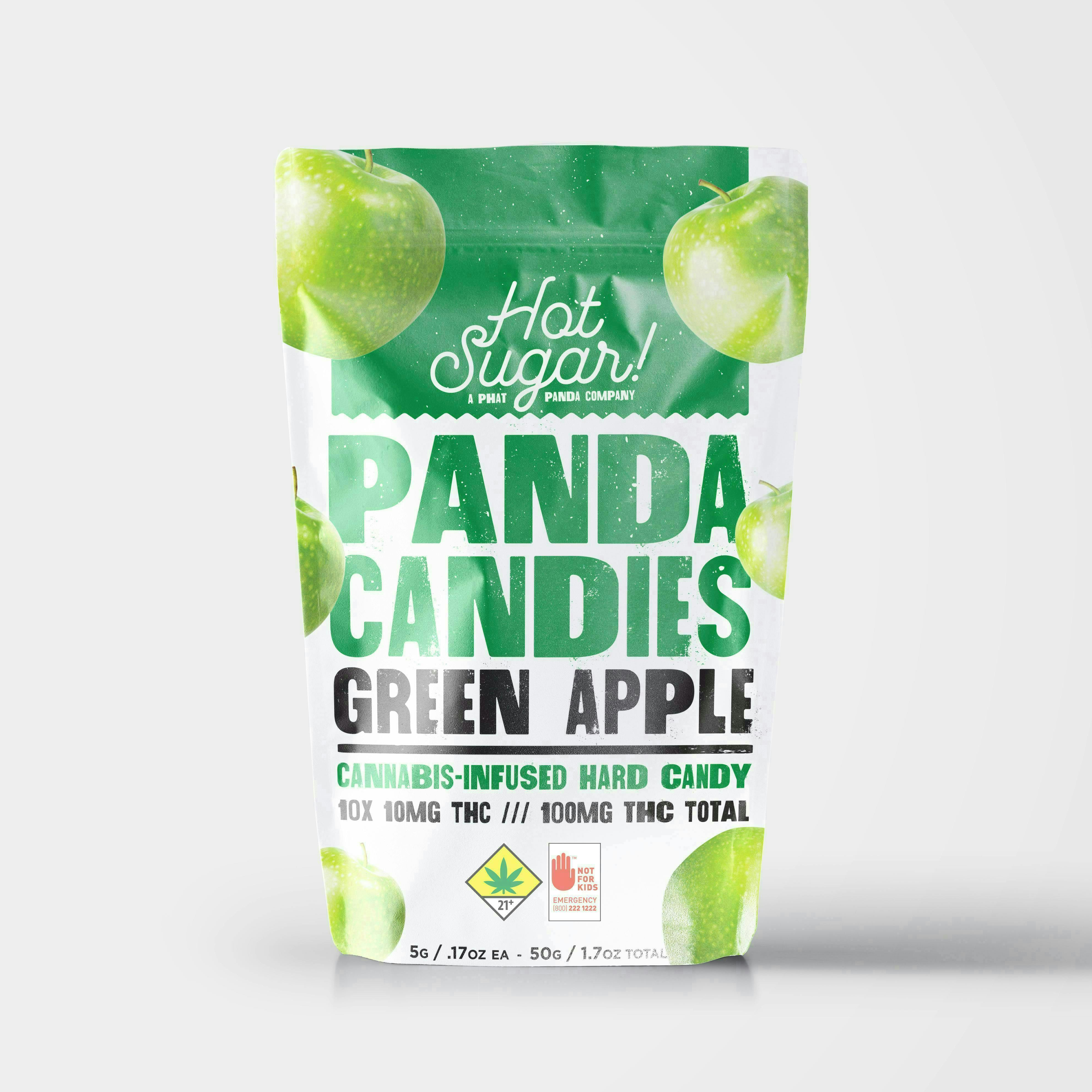 Panda Candies | Green Apple Mints | 100mg | 10ct | 10mg/ea at Herbal E Scents