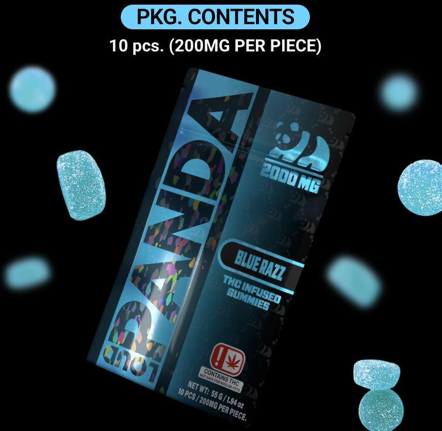 Blue Razz Gummies | 2000mg | 10ct | 200mg/ea