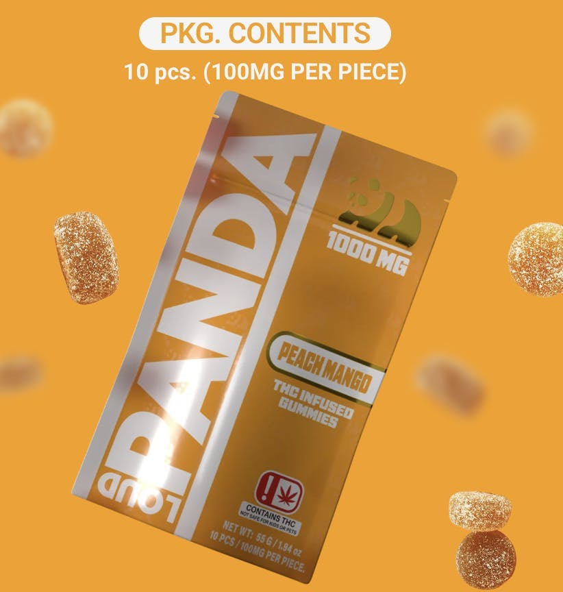 Peach Mango Gummies | 1000mg | 10ct | 100mg/ea