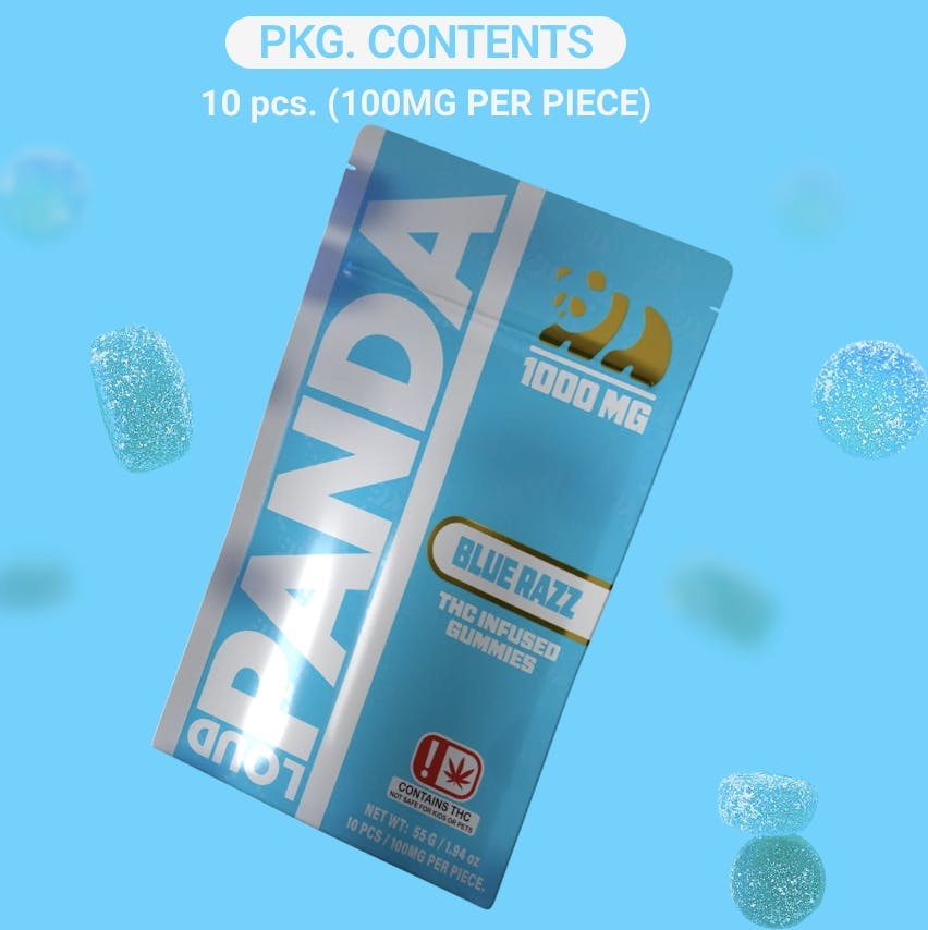 Blue Razz Gummies | 1000mg | 10ct | 100mg/ea