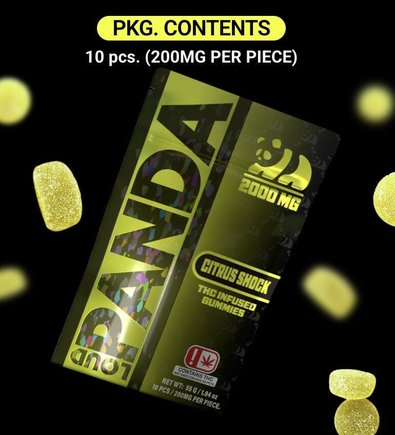 Citrus Shock Gummies | 2000mg | 10ct | 200mg/ea