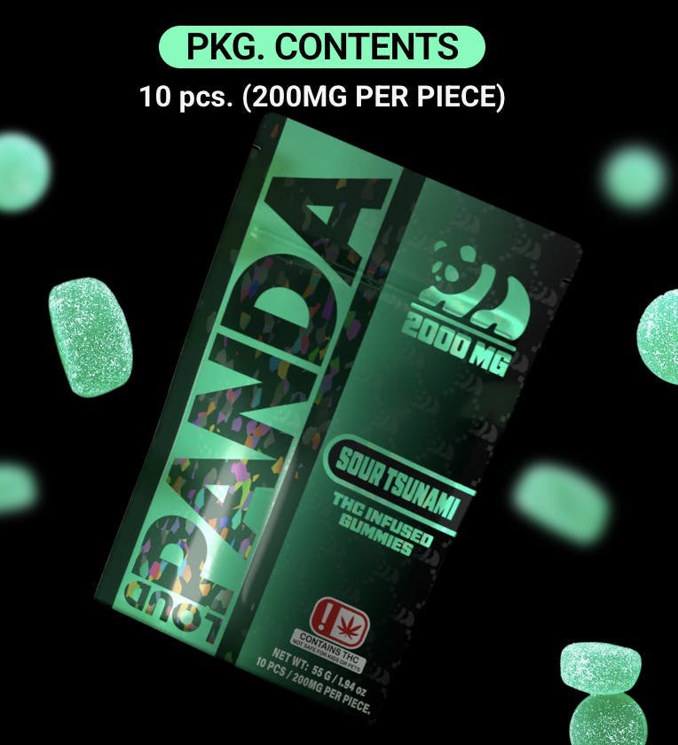 Sour Tsunami Gummies | 2000mg | 10ct | 200mg/ea