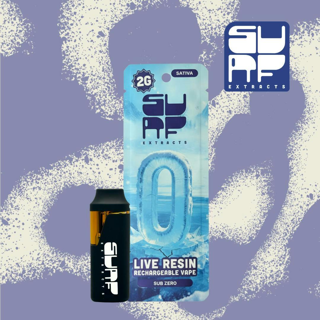 Surf Extracts | Sub Zero | Live Resin Disposable | 2g