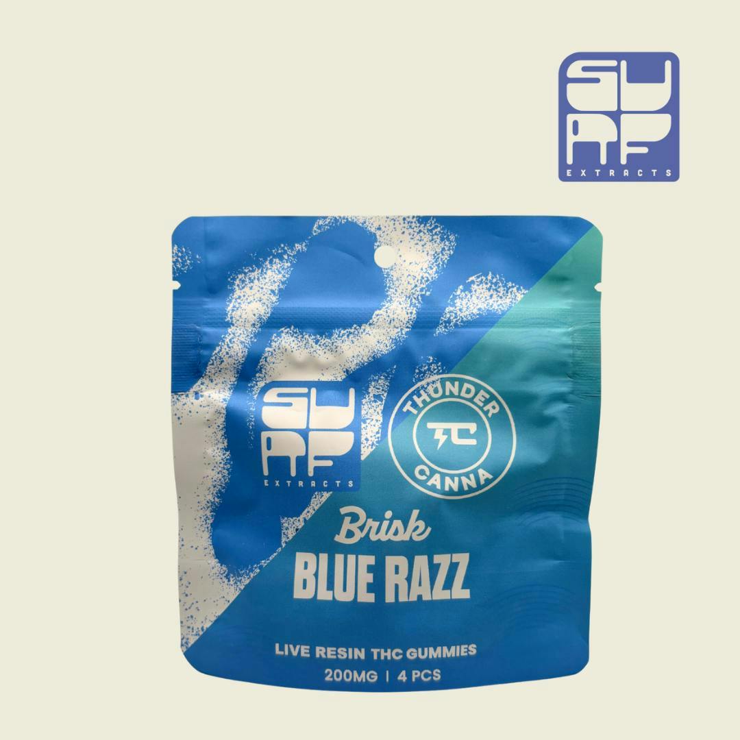 Surf Extracts | Brisk Blue Razz | Gummies | 200mg | 4ct | 50mg/ea by Surf Extracts