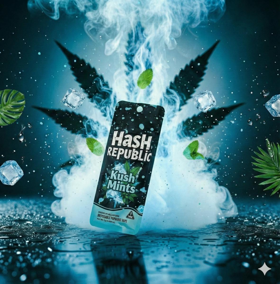 Hybrid-Indica | Kush Mints 1g All-In-One Disposable | Hash Republic