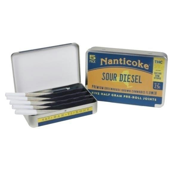SOUR DIESEL 5 PACK OF 0.5G PREROLLS by Nanticoke