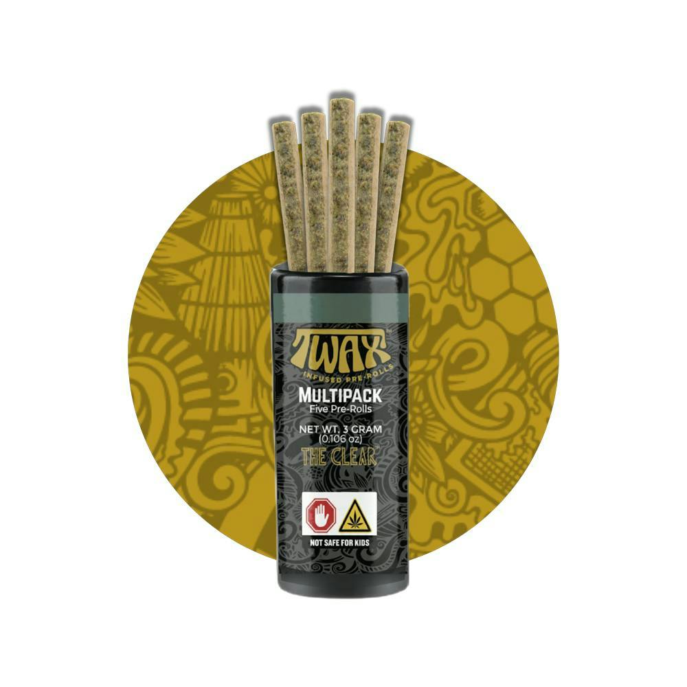 The CLEAR | TWAX Minis Infused Pre-Rolls 3g (5 Pack) - Banana Cream by CLEAR Brands