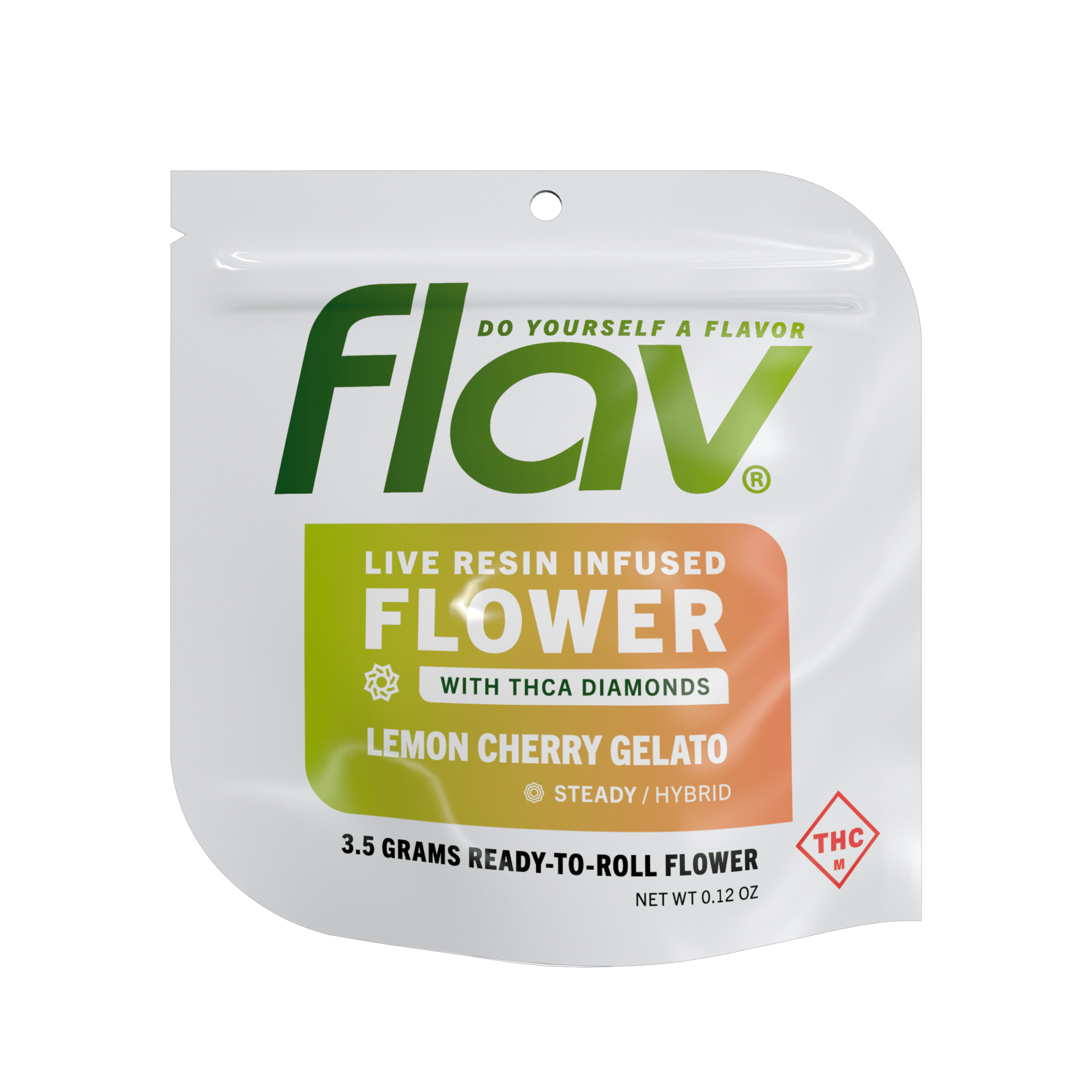 Live Resin Infused Flower - Lemon Cherry Gelato - Hybrid- - 3.5g by Flav
