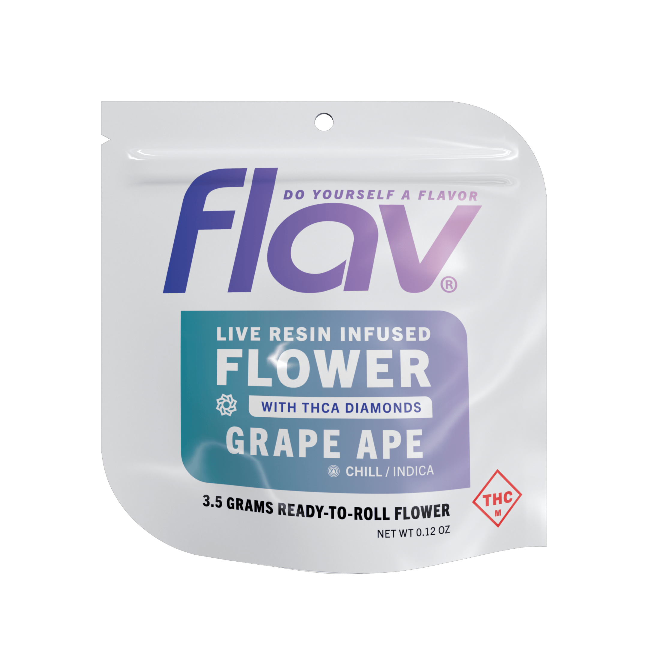 Live Resin Infused Flower - Grape Ape - Indica - 3.5g by Flav