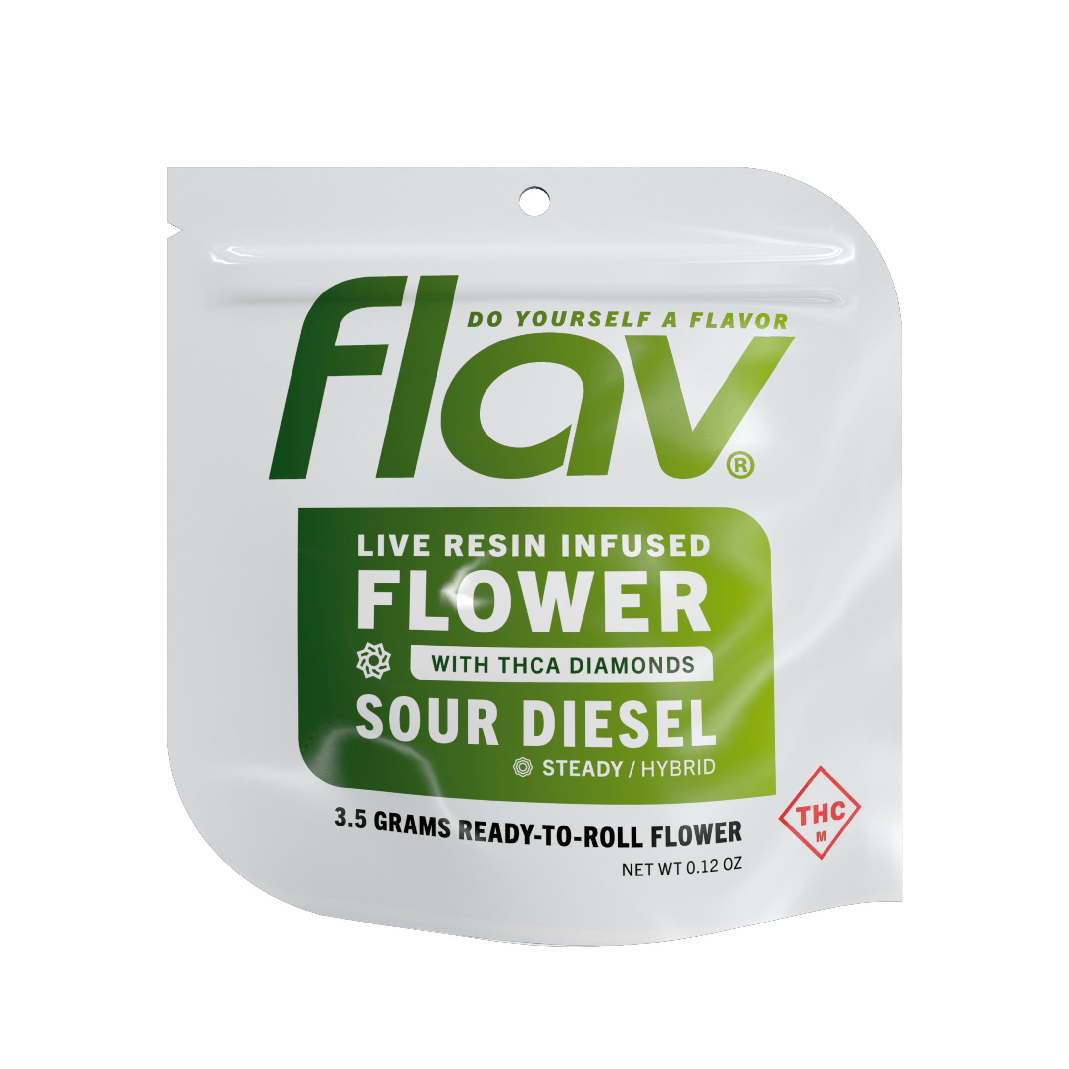 Live Resin Infused Flower - Sour Diesel - Hybrid - 3.5g