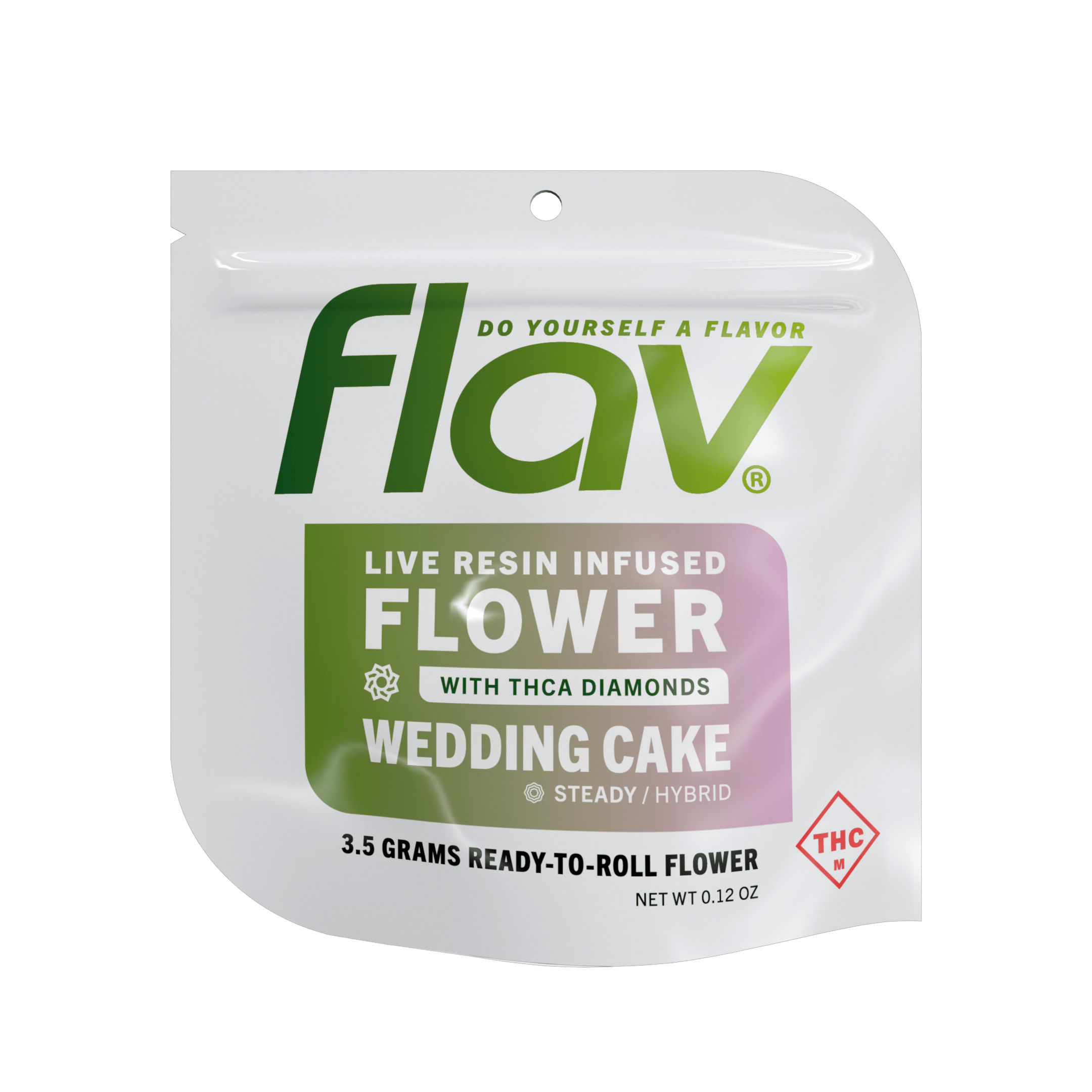 Live Resin Infused Flower - Wedding Cake - Hybrid - 3.5g by Flav