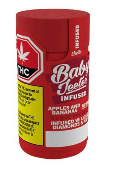 Jeeter | Apples and Bananas | Baby Infused Minis | 0.5g each | 3pk by Jeeter