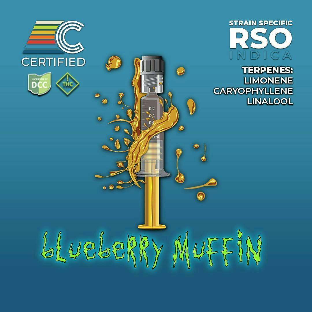 Blueberry Muffin - RSO Syringe | 1g at Klutch Cannabis Dispensary Northfield