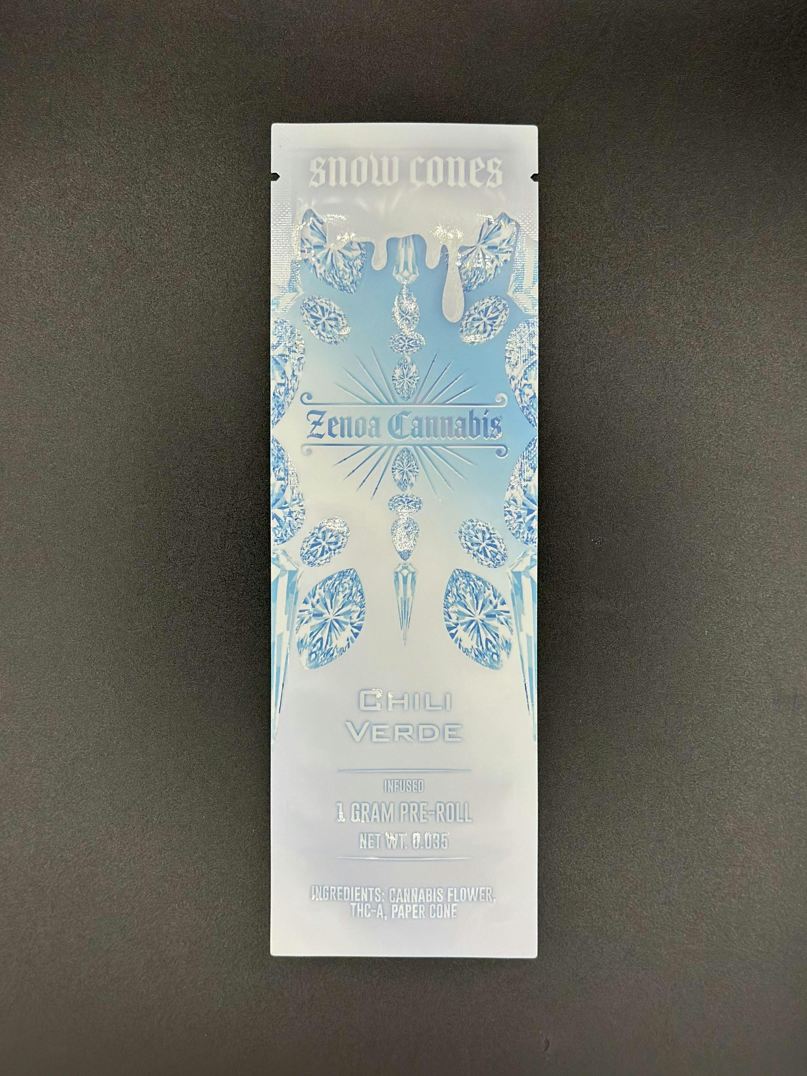 Snow Cones Isolate Infused Pre-Roll | Chili Verde | 1g