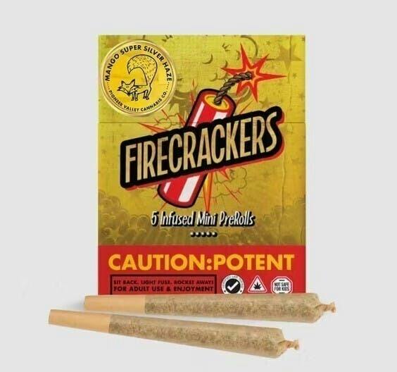 Mango Super Silver Haze Firecrackers 5-Pack Infused Pre-Rolls (3.5g) by Pioneer Valley Cannabis Co