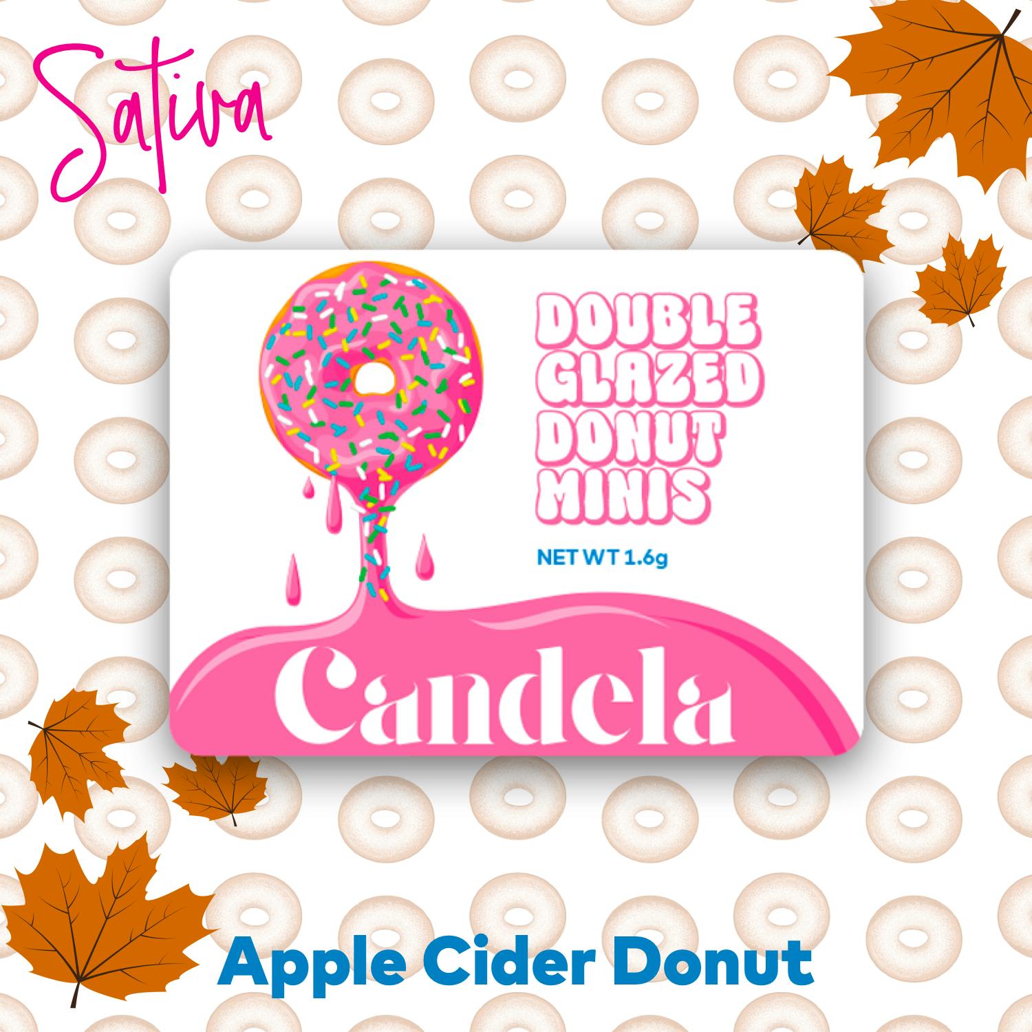 Apple Cider Donut | Double Glazed Infused Minis | .4g each | 4pk