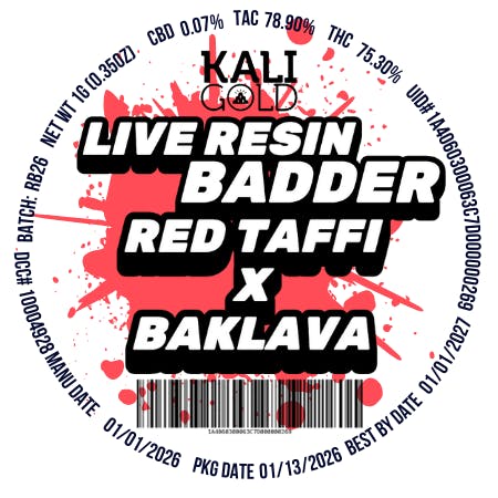 Kaligold extracts — Red Taffi X Baklava
