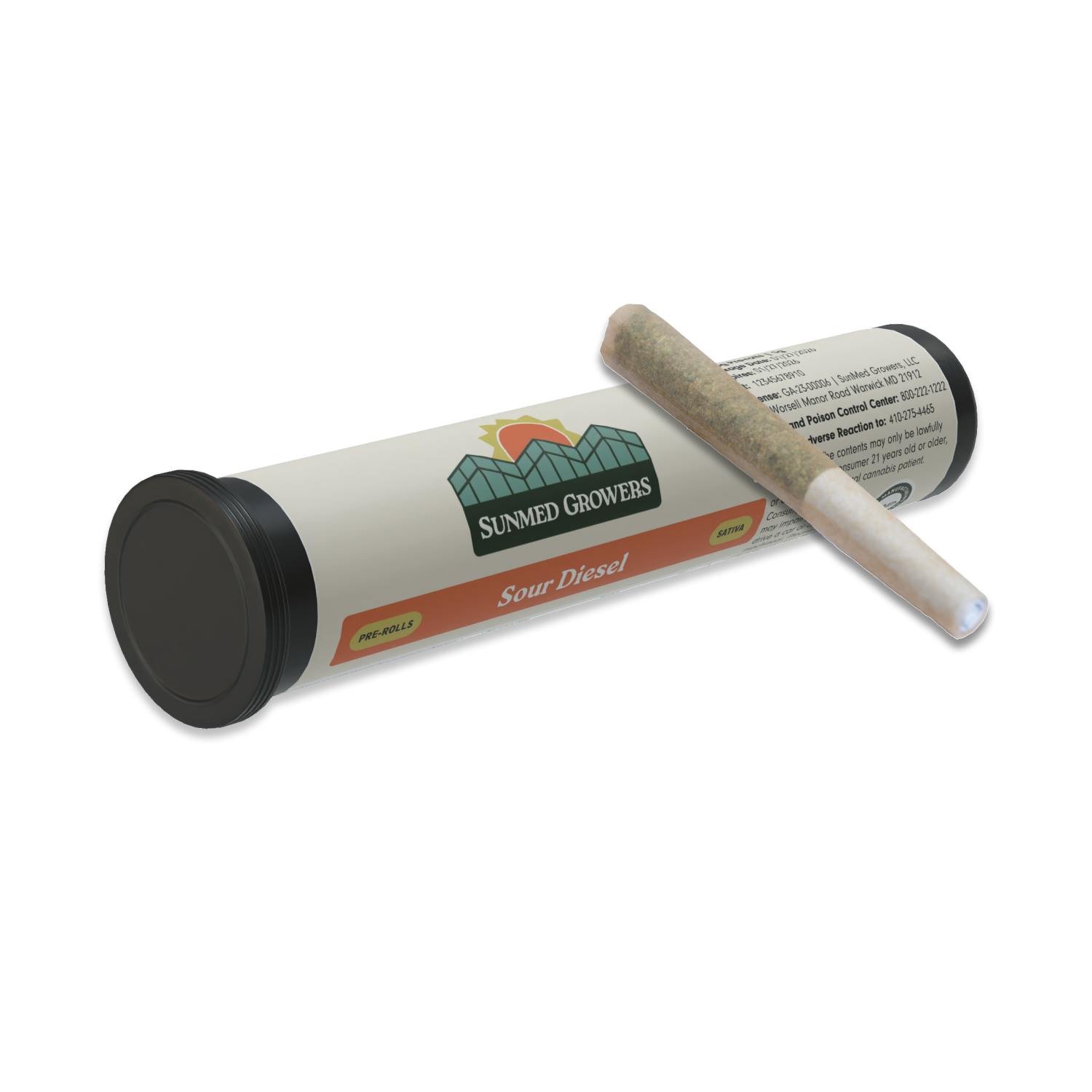 Sour Diesel 0.5g Pre Roll Tube at Evergrowing Releaf