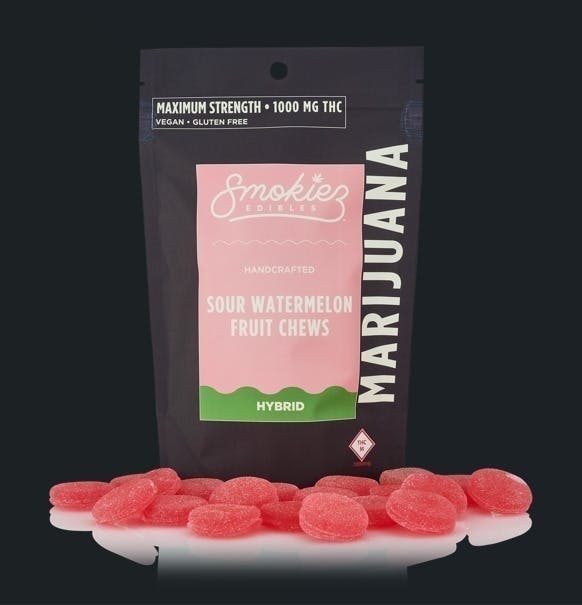 Sour Watermelon Fruit Chews · 1000mg · 20ct