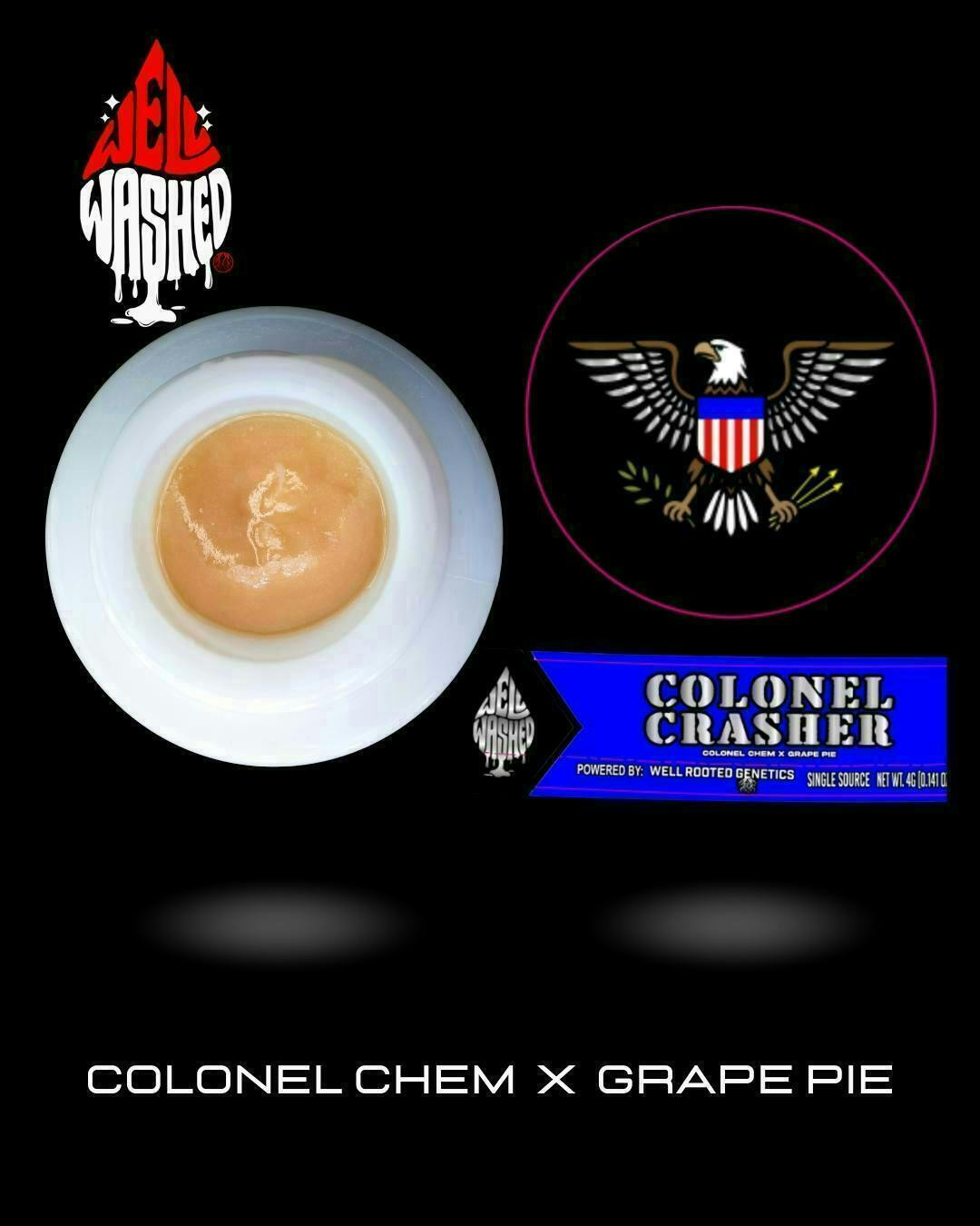 Colonel Crasher | Live Rosin | 1g by Well Washed Concentrate