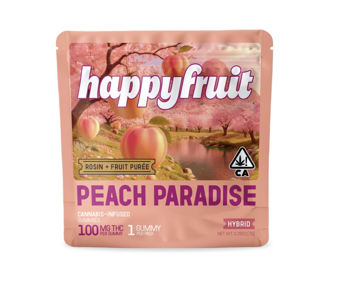 Happy Fruit - Peach Paradise Rosin Gummies - 100mg THC - Single
