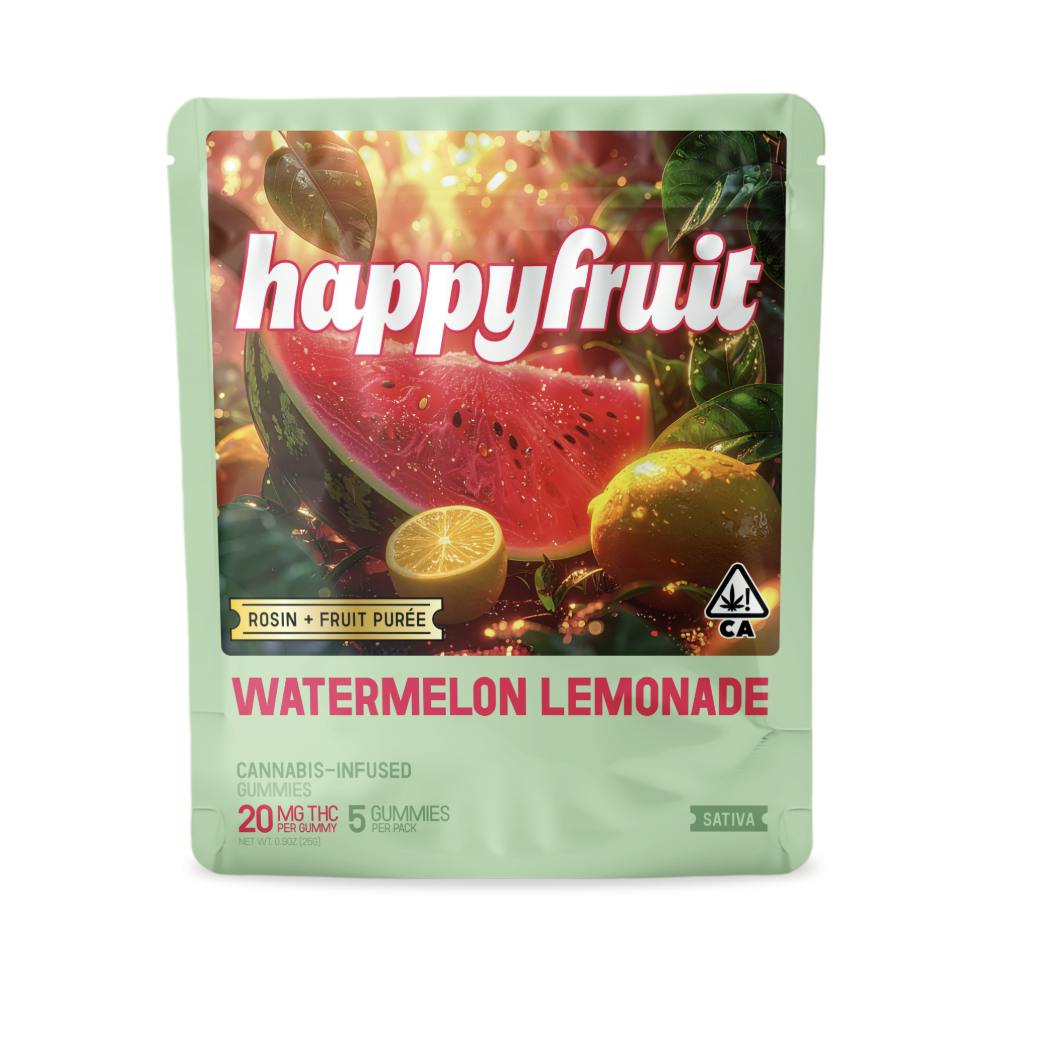 Happy Fruit - Watermelon Lemonade Rosin Gummies - 100mg THC - 5pk