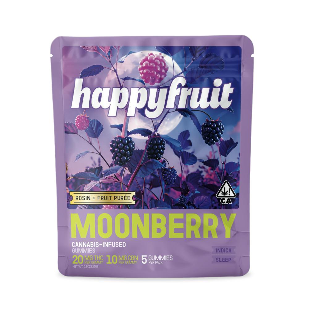 Happy Fruit - Moonberry Rosin Gummies - 100mg THC/50mg CBN - 5pk