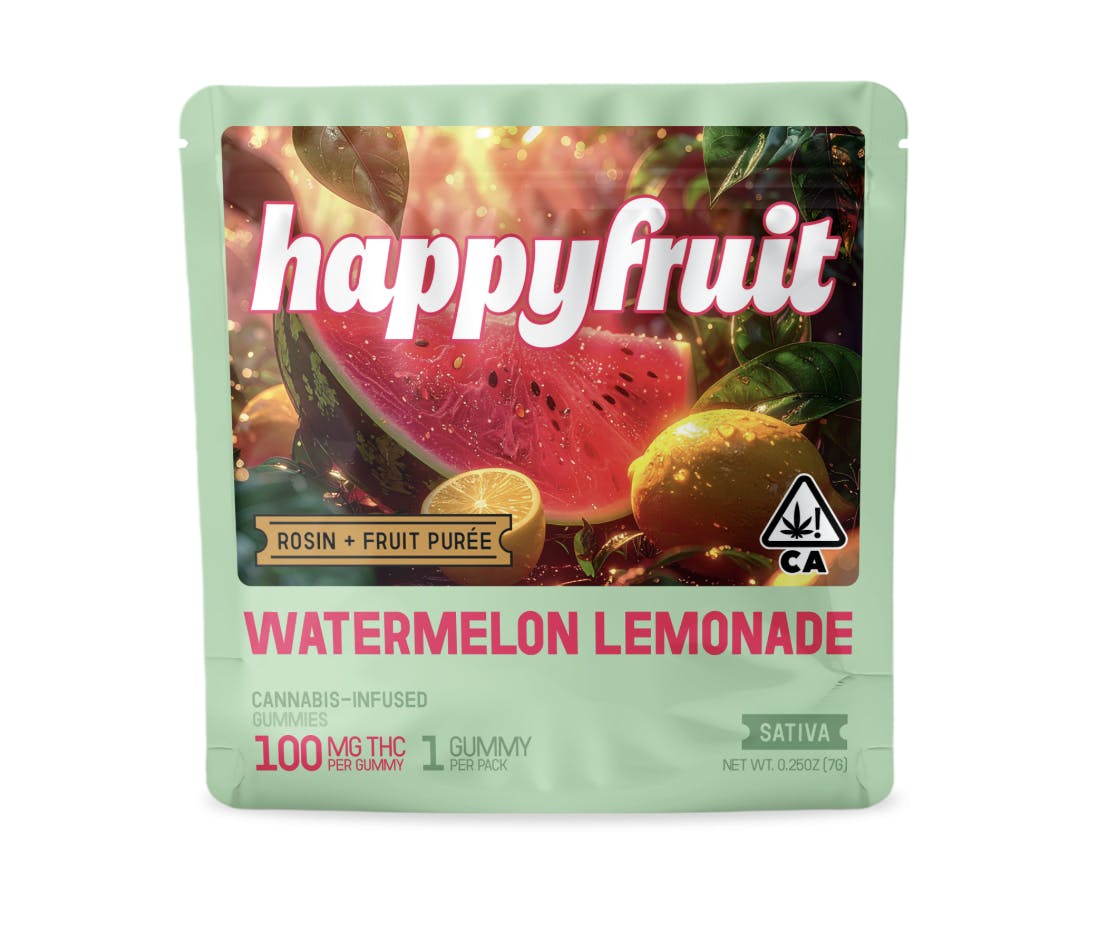 Happy Fruit - Watermelon Lemonade Rosin Gummies - 100mg THC - Single