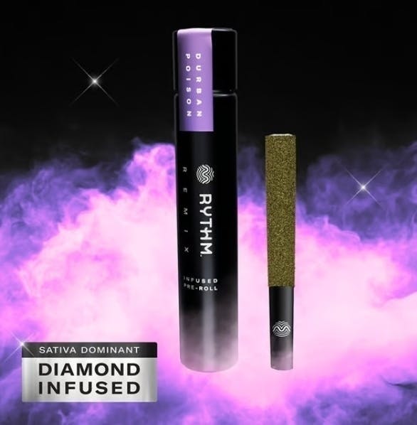 RYTHM Remix Infused Pre Roll Durban Poison [1g] at Somerset Green Dispensary
